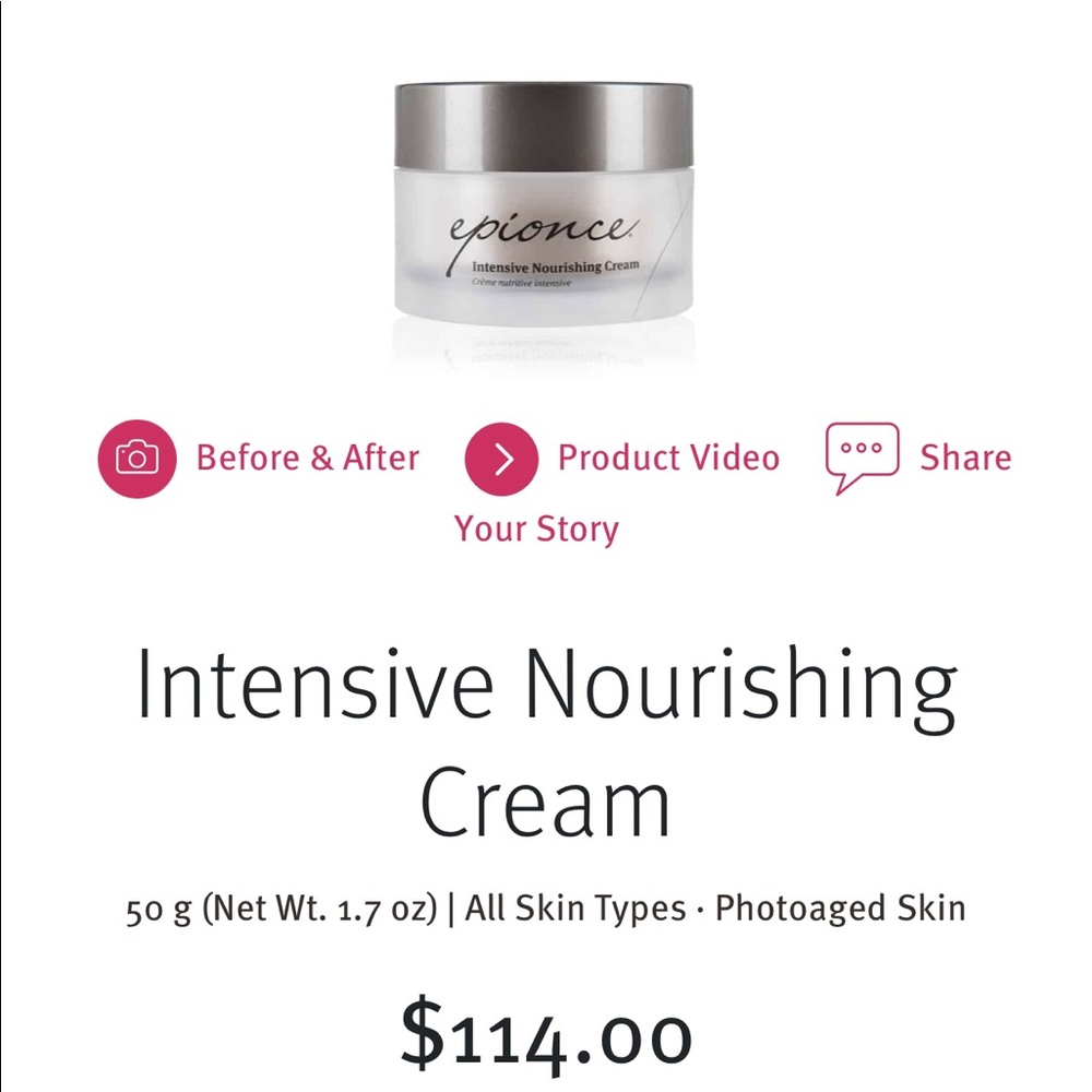 Epionce Intensive Nourishing Cream 50 g (Net Wt. 1.7 oz) new, unopened